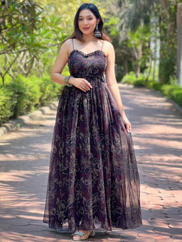Vastranand - Black Beauty Floral Printed Dress