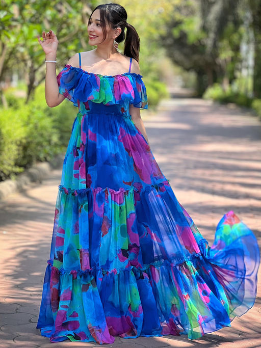 big blue dresses Sun's Out Maxi Dress main image 1