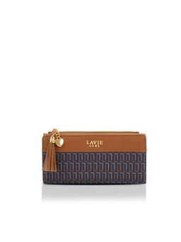 Lavie Luxe - Mono Safain25 Womens Bifold Zip Navy Blue Wallet (L)