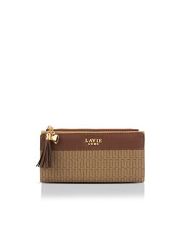Lavie Luxe - Mono Safain25 Womens Bifold Zip Brown Wallet (L)