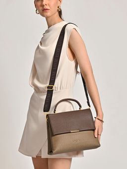 Lavie Luxe - Women Coffee Mono Marsh25 Satchel Bag (M)