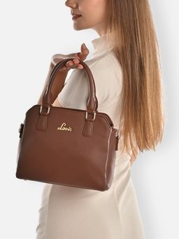 Lavie - Women Tan Solid Satchel Bag (S)