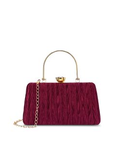 Lavie - Womens Wine Tara Framed Clutch with Detachable Strap (S)