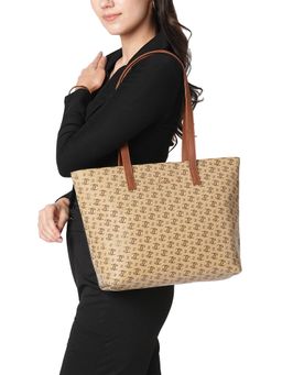 Lavie - Womens Beige Mono Ll Adele Tote Bag (L)