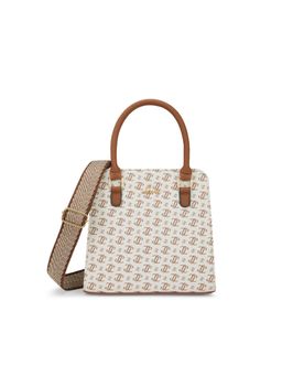 Lavie - Womens Off White Mono Ll Tyra Satchel with Detachable Strap (S)