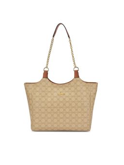 Lavie - Womens Beige Mono Madhia Tote Bag (L)