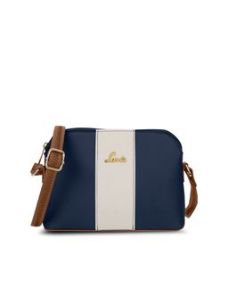 Lavie - Womens Navy Blue Janice Colorblock Horizontal Sling Bag (M)