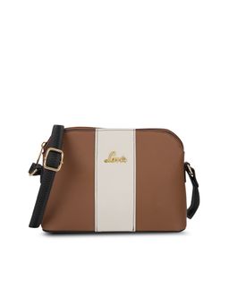 Lavie - Womens Tan Janice Colorblock Horizontal Sling Bag (M)