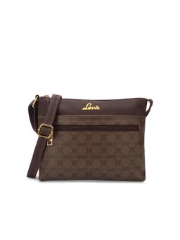Lavie - Womens Brown Mono Lucille Top Zip Sling Bag (M)
