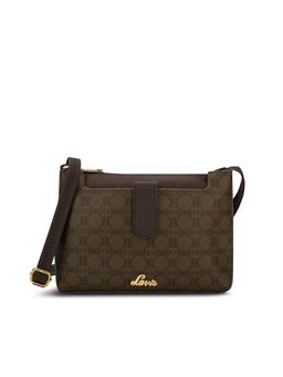 Lavie - Womens Brown Mono Keiko 2C Top Zip Sling Bag (L)