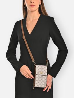 Lavie - Womens White Zally Vertical Zip Mup Sling Bag (S)