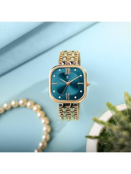 Carlton London - Women Chelsea Turquoise Dial Stainless Steel Analog Watch - CHELTRQ-A2 (M)