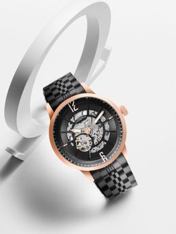 French Connection - Men Analogue Automatic Motion Powered Watch FCA20BBM-Black (M)