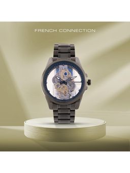 French Connection - Men Embellished & Stainless Steel Bracelet Style Analogue Watch- FCK1BM (M)