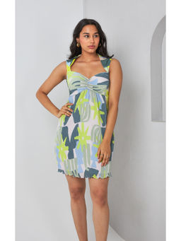 Vedika M - Multi-Colour Micro Printed Short Dress