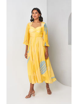 Vedika M - Yellow Printed Dress
