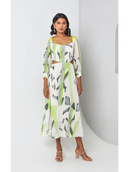 Vedika M - Multi-Colour Printed Cut Out Dress