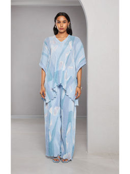 Vedika M - Blue Micro Co-Ord (Set of 2)