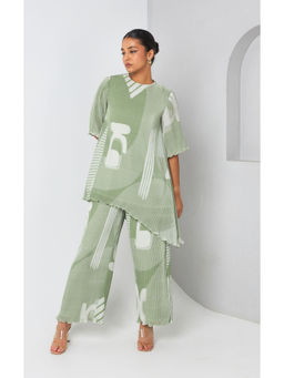 Vedika M - Green Micro Printed Co-Ord (Set of 2)