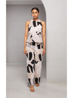 Vedika M - Black Micro Peplum Co-Ord (Set of 2)