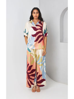 Vedika M - Multi-Colour Printed V Neck Co-Ord (Set of 2)