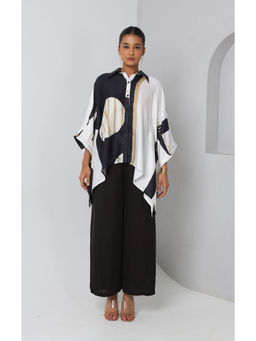 Vedika M - Black Printed Shirt with Palazzo (Set of 2)