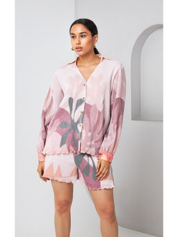 Vedika M - Purple Floral Print Co-Ord (Set of 2)