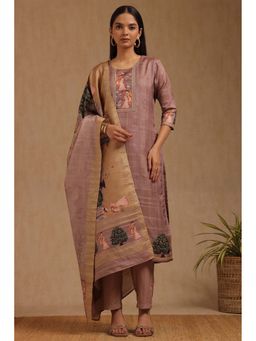 Soch - Womens Earth Art Silk Ethnic Motifs With Zari - Purple
