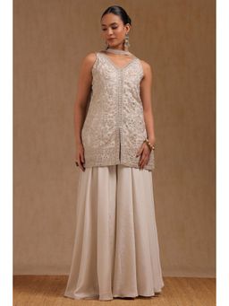 Soch - Womens Beige Chinon Embroidered With Sequins