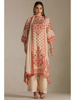 Soch - Womens Cream Crepe Floral Print With Stone Work