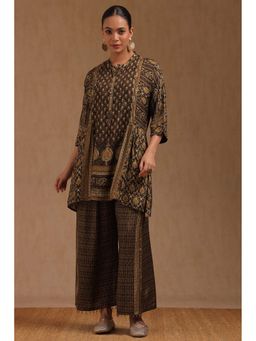Soch - Womens Brown Muslin Ethnic Motifs Co-Ord With Sequins