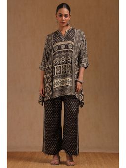 Soch - Womens Olive Muslin Ethnic Motifs Co-Ord With Thread Work