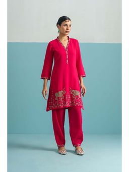 Autumnlane - Parikrama Rose Handwork Co-Ord - Pink