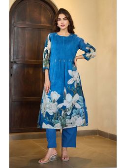 Autumnlane - Tiara Hibis Kurta Pant - Blue