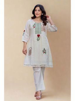 Autumnlane - Tiara Platinum Embroidery Co-Ord - Off White