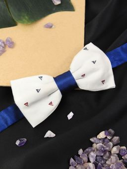 PELUCHE - The Little Abstract White Bow Tie for Men