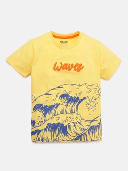 mackly - Boys Printed Yellow T-Shirt
