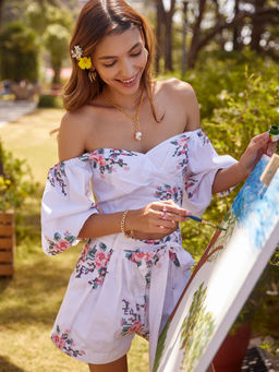 Verb - Viviana Thread Detailing Off Shoulder Blouse