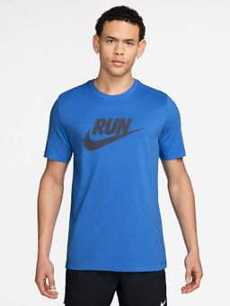 Nike - Men Blue Dri-Fit Running T-Shirt