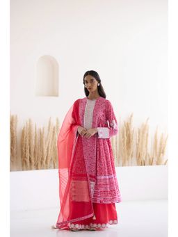 Inej - Red Printed Dupatta