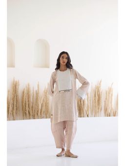 Inej - Lakeer Beige Kashmiri Kurta with Pant (Set of 2)