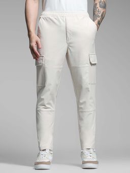Jack & Jones - Off White Cargo Pant