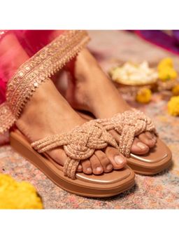 Coral Haze - Araya Rose Gold Sliders