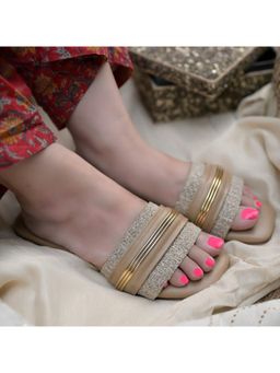 Coral Haze - Regina Beige Flats