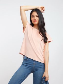 Zink London - Womens Pink Solid Top