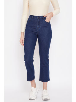 Madame - Women Navy Blue Tapered Fit Jeans