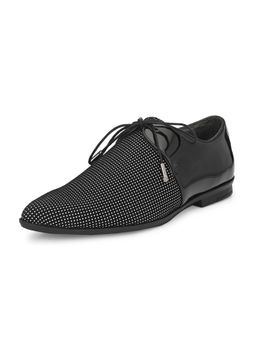Hitz - Men's Black Leather Formal Lace Up Shoes
