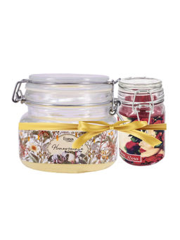 Eternia - Combo of Honeysuckle 28 Hours Double Wick with Rose 16 Hours Jar Candles