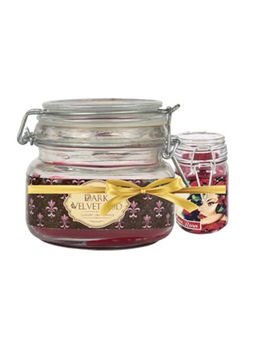 Eternia - Combo of Dark Velvet Oud 28 Hours Double Wick with Rose 16 Hours Jar Candles