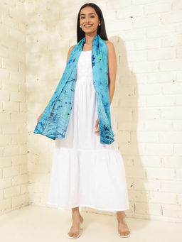 Fabindia - Teal Silk Stole
